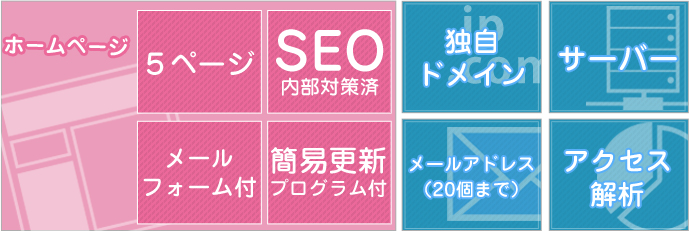 5ページ　SEO　メールフォーム　簡易更新