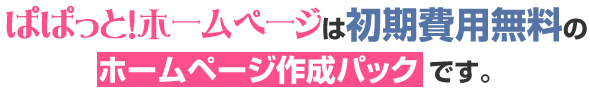 ホームページ作成パック